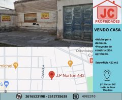 VENDO CASA A DEMOLER EN CALLE NORTON 642, LUJAN DE CUYO, MENDOZA.