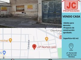 VENDO CASA A DEMOLER EN CALLE NORTON 642, LUJAN DE CUYO, MENDOZA.